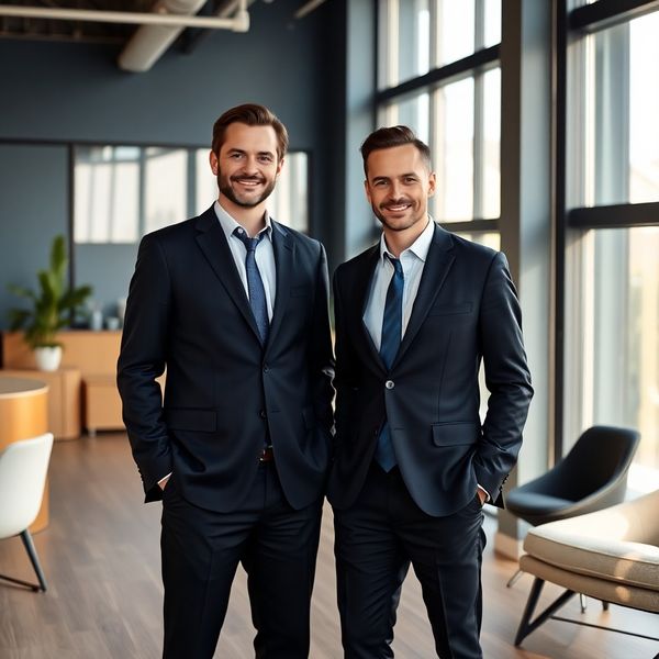 Doi consultanți financiari într-un birou modern din Constanța